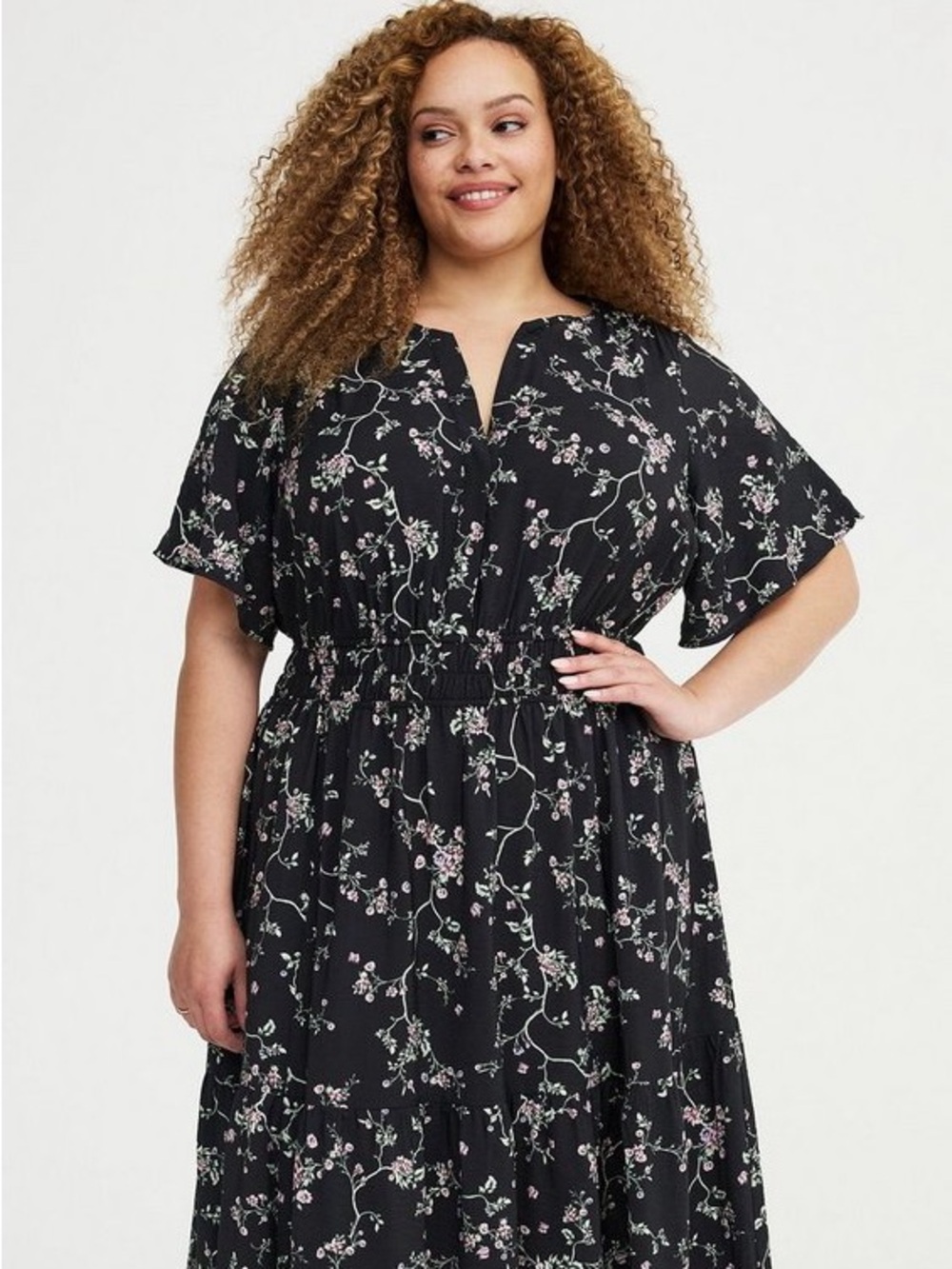 Black Floral Women’s maxi Dress